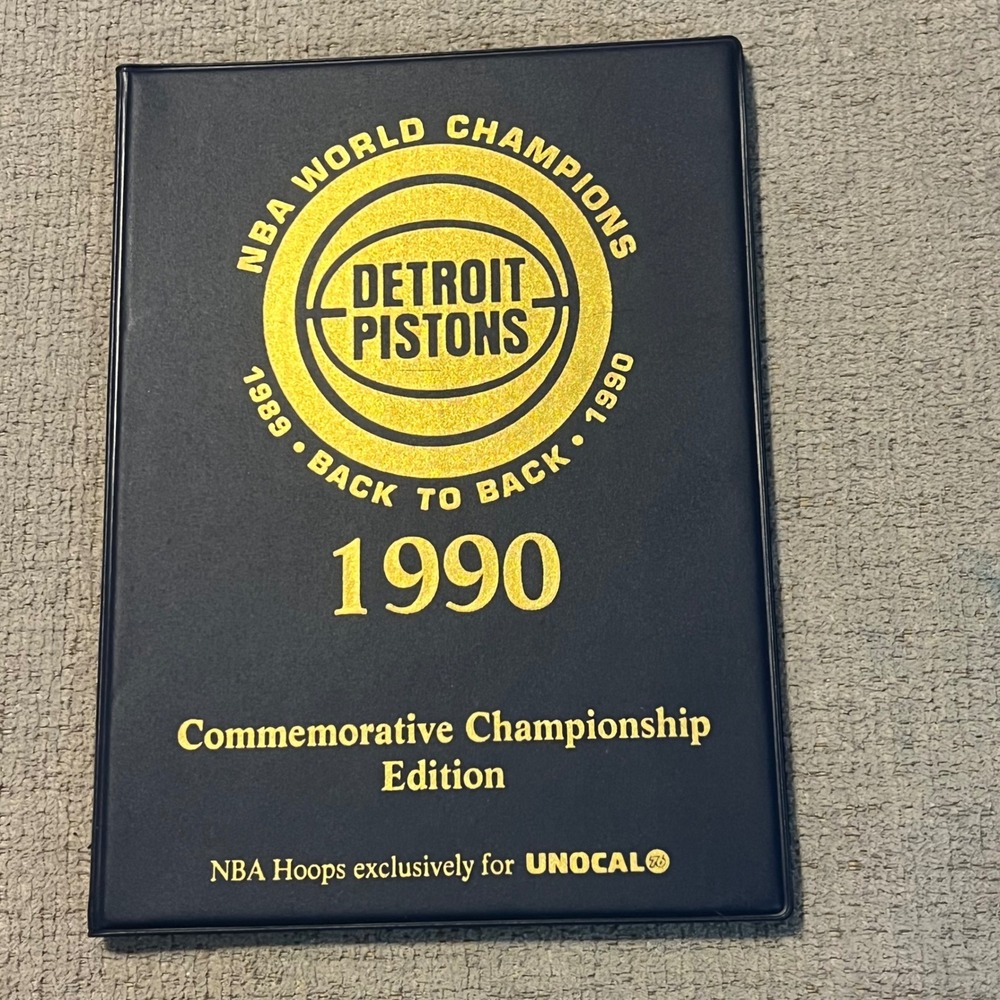 1990 Detroit Pistons NBA Hoops Unocal 76 Commemorative Championship Card Set